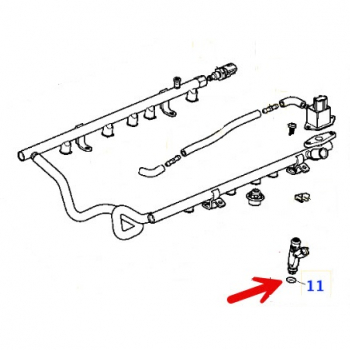 O-RING, LOWER FOR FUEL INJECTOR  C2C19757